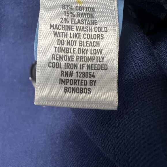 Bonobos Pants Mens 2XL Navy Blue Stretch Chino Drawstring Waist Casual - Picture 8 of 10